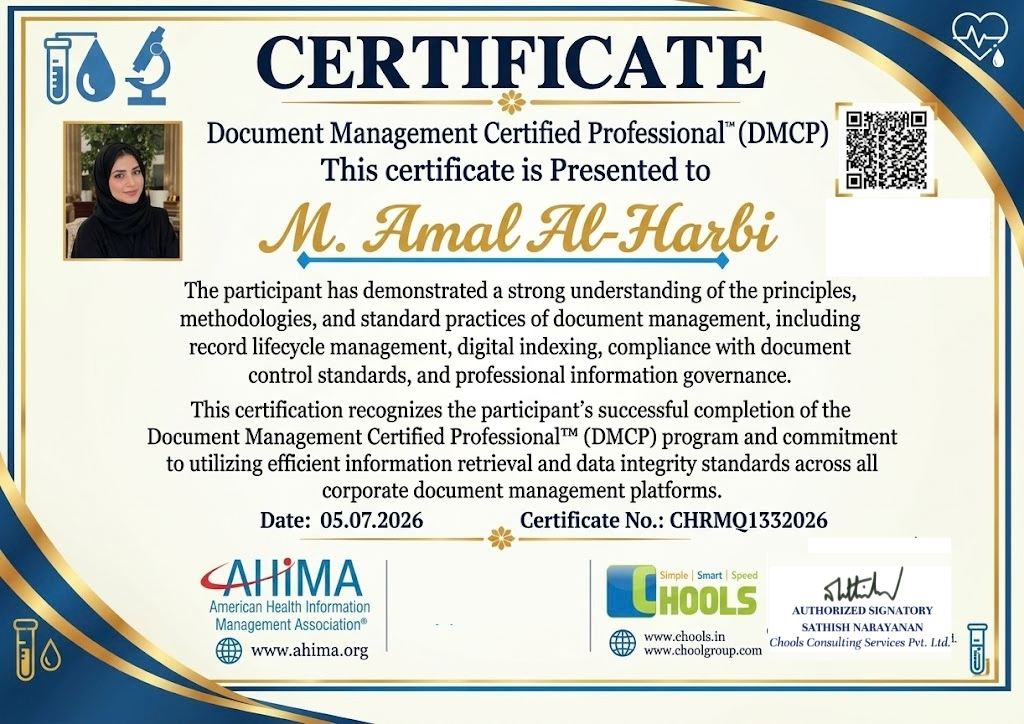 Healthcare and Pharma Program Certificate